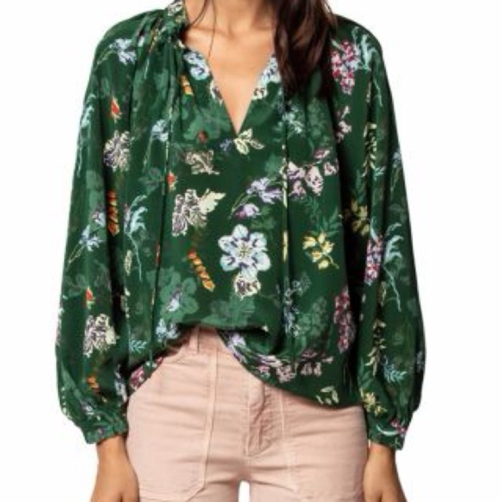 Zadig & Voltaire Green Floral Blouse
